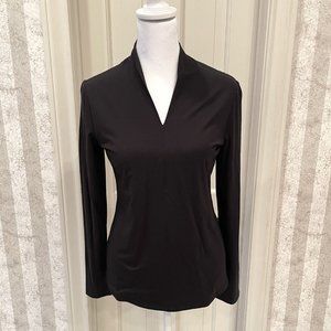Talbots Black Long-Sleeved Top